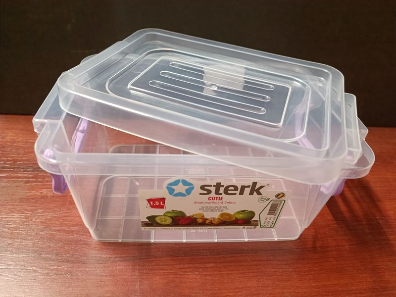 Tároló szögletes füles 1,5 literes
