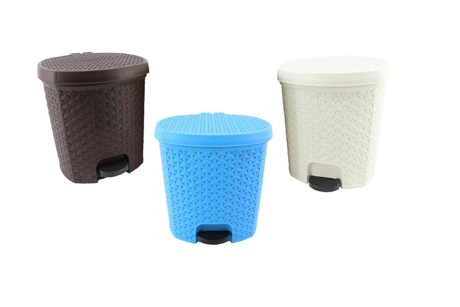 Pedálos Szemetes Rattan 10 Literes (2/GY)
