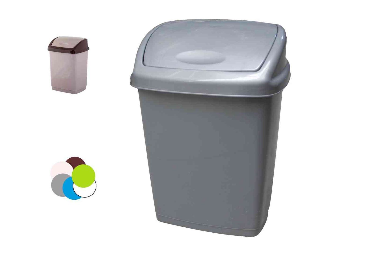 Billenős Szemetes Szögletes 27 Literes K064 (5/GY)