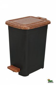 SZEMETES PEDÁLOS FA HATÁSÚ FEDÉLLEL 25 L