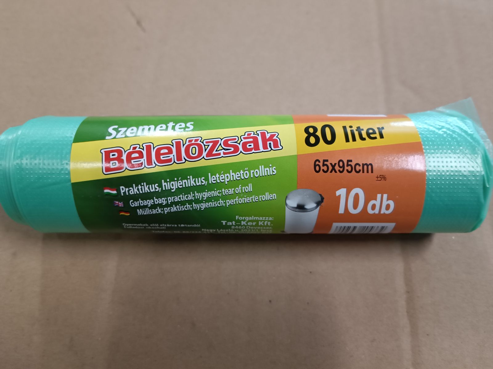 SZEMETESZSÁK 80 L 10 DB/ROLL