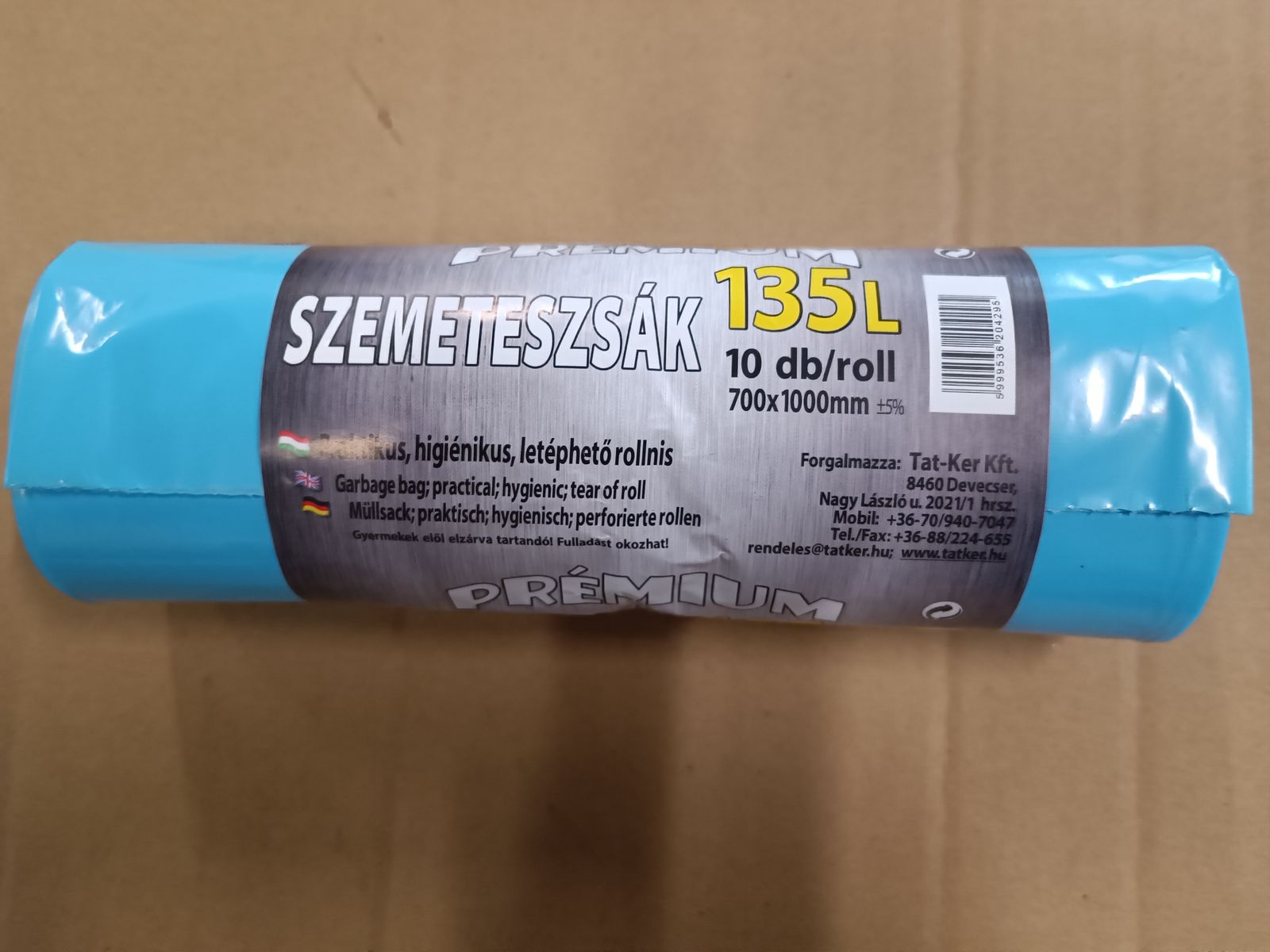 SZEMETESZSÁK PRÉMIUM 135 L 10 DB/ ROLL 70X110