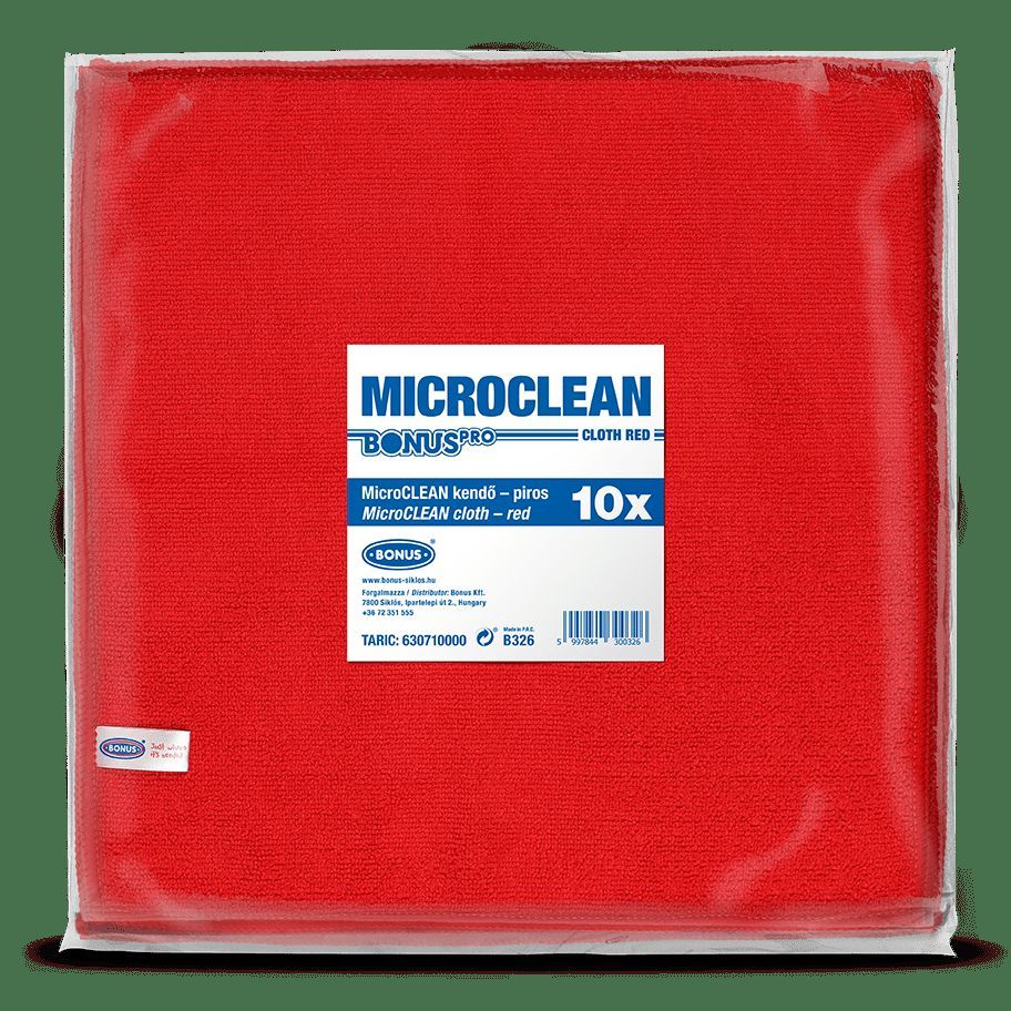 BN.BonusPRO MicroCLEAN kendő piros 10/1 HoReCa - HACCP B326