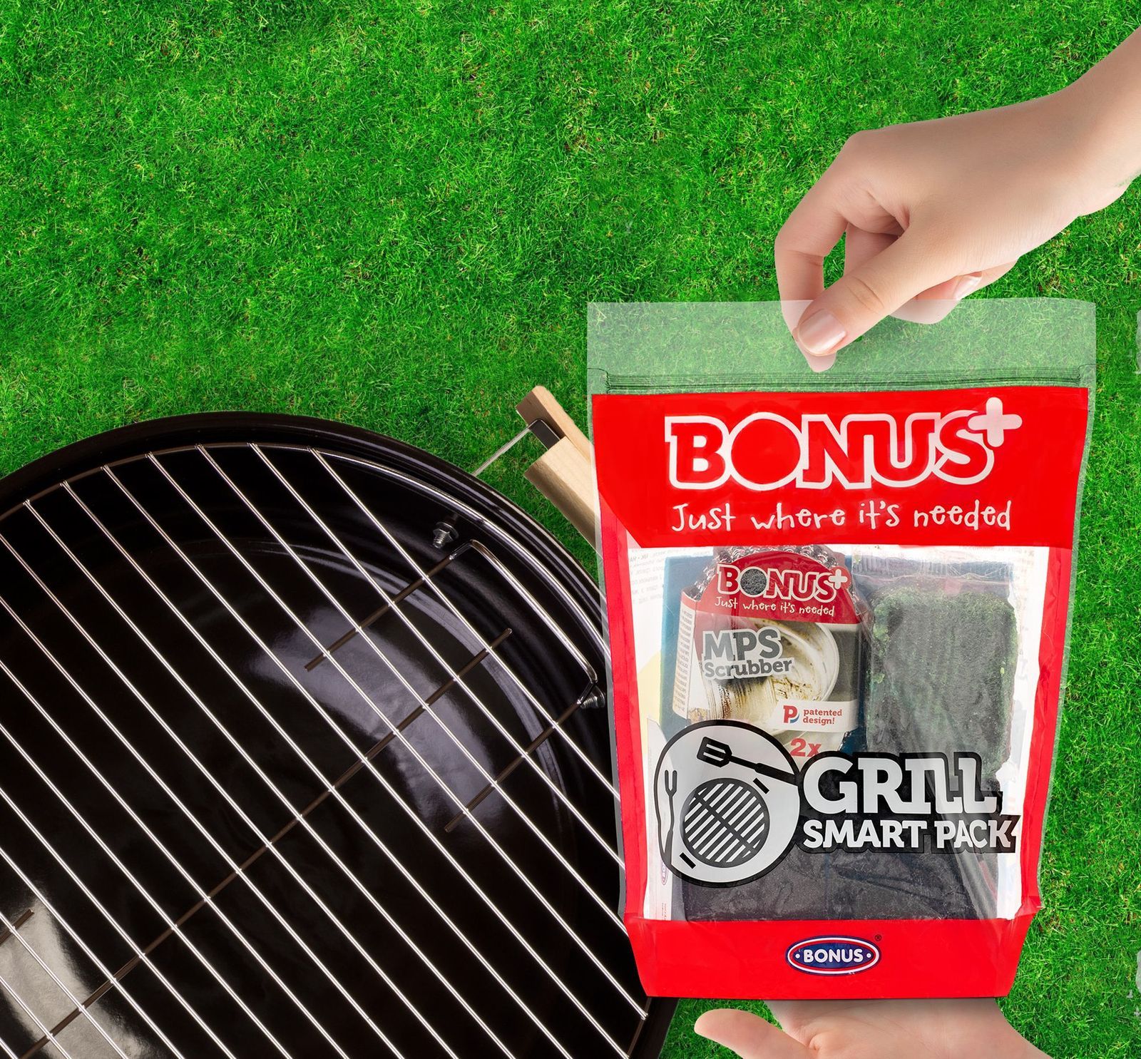 BN.Bonus+ Grill Smart Pack szappanos fém dörzsi B464