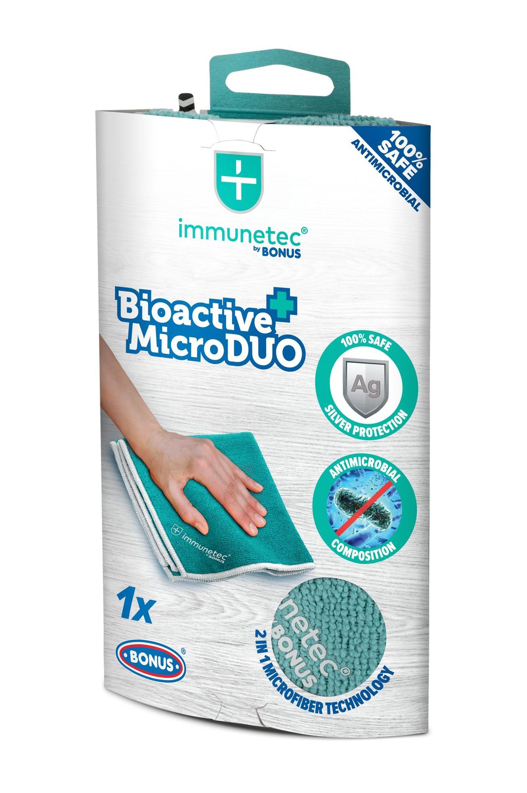 BN.Immunetec by BONUS Bioactive MicroDUO 2in1 mikroszálas kendő B643