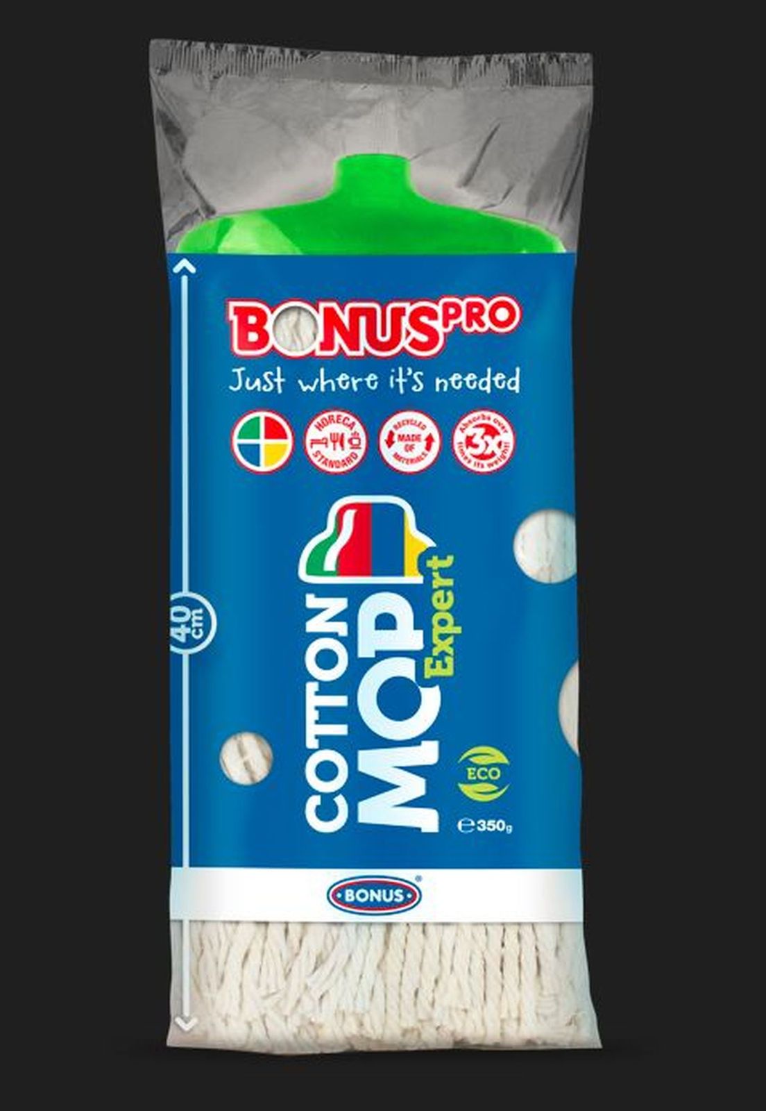 BN.BonusPRO CottonMOP Expert zöld - 350g HoReCa - HACCP B856